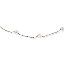 Fiorenza Polished Rope Chain Necklace with Bead Stations
