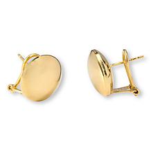 Fiorenza Polished Round Button Stud Earrings