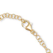 Fiorenza Replica Roman Coin Charm Rolo Chain Bracelet