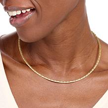 Fiorenza Reversible Omega Chain 17-3/4" Necklace with Magnetic Clasp