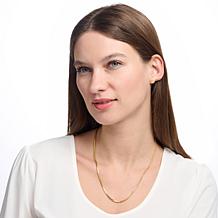 Fiorenza Sterling Silver 24" Adjustable Snake Chain Necklace