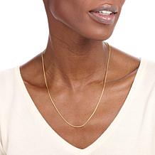 Fiorenza Sterling Silver Cordano Link Chain Adjustable 22" Necklace