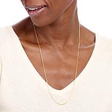 Fiorenza Sterling Silver Cordano Link Chain Adjustable 26" Necklace