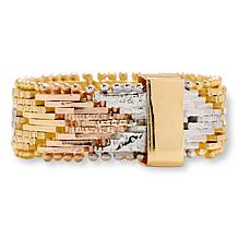 Fiorenza Sterling Silver Flexible Riccio Chain Band Ring