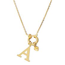 Fiorenza Sterling Silver Love Letter Initial Chain Necklace
