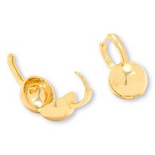 Fiorenza Sterling Silver Polished Bead Drop Hugger Hoop Earrings