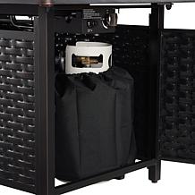 Fire Sense Albany Rectangular Aluminum LPG Fire Pit