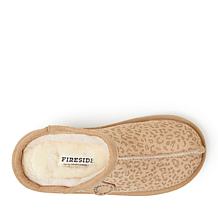 Fireside By Dearfoams Kids' Dempsey Genuine Shearling Clog Slippers