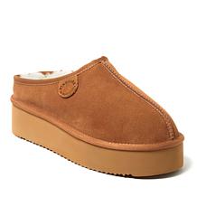 Fireside by Dearfoams Women's Genuine Shearling Platform Clog