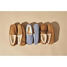 Fireside By Dearfoams Women's Mel Genuine Shearling Moccasin Slipper