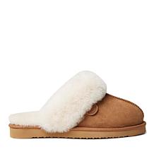 Fireside By Dearfoams Women's Sydney Genuine Shearling Scuff Slippers