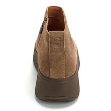FitFlop F-Mode Leather/Suede Flatform Zip Ankle Boot