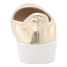FitFlop Flowform Leather Metallic Ballerina Flat