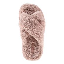 FitFlop iQushion D-Luxe Padded Teddy Cross Slides