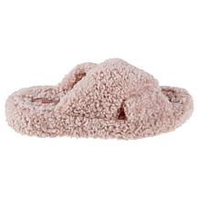 FitFlop iQushion D-Luxe Padded Teddy Cross Slides