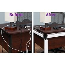 Fleming Supply J Channel Desk Cable Management - White