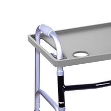 Fleming Supply Walker Tray with 2 Cupholders - Gray