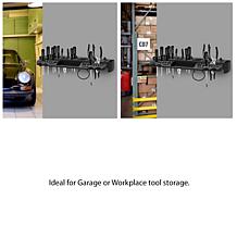 Fleming Supply Wall Mountable 61-Slot Tool Storage Shelf