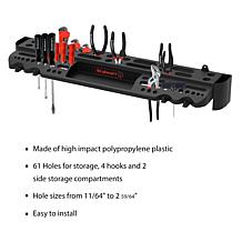 Fleming Supply Wall Mountable 61-Slot Tool Storage Shelf