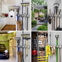 Fleming Supply Wall Mounted Shovel, Rake and Tool Holder with Hooks