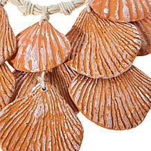 Floreia Lana 22-3/4" Shell Design Adjustable Bib Necklace