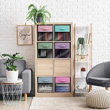 Foldable Storage Cube Bins 6-Pack with Clear Window