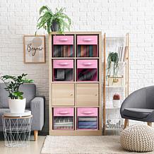 Foldable Storage Cube Bins 6-Pack with Clear Window