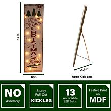 Fraser Hill 45-In. Porch Leaner Sign w/ LED Lights Indoor or Outdoor
