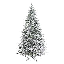 Fraser Hill Farm 10' Flocked Pine Christmas Tree with Smart Lighting