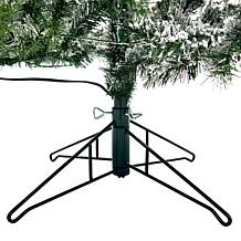 Fraser Hill Farm 10' Flocked Pine Christmas Tree with Smart Lighting