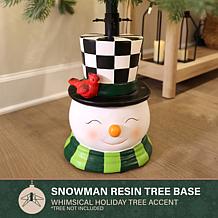Fraser Hill Farm 14.5-in. Happy Snowman Christmas Tree Base for Art...