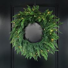 Fraser Hill Farm 24-in. Real Feel Cedar Pre-Lit Artificial Christma...