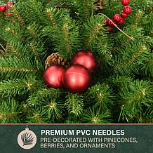 Fraser Hill Farm 2.5-Ft. Joyful Porch Tree in Pedestal Urn with Pin...