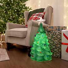 Fraser Hill Farm 25-in. Vintage Christmas Tree Blow Mold with Multi...