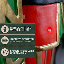 Fraser Hill Farm 3-ft. Flat Back Nutcracker Soldier with White LED ...