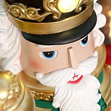 Fraser Hill Farm 3.3-ft. Resin Nutcracker Statue with Scepter, Whit...