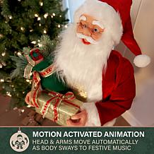 Fraser Hill Farm 3.9-Ft. Motion-Activated Animated Musical Dancing ...