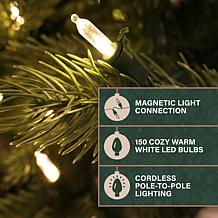 Fraser Hill Farm 4-Ft. Foxtail Pine Pre-Lit Artificial Christmas Tr...