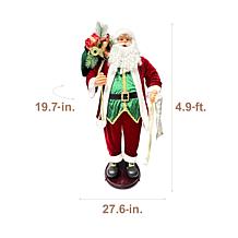 Fraser Hill Farm 4.9-Ft. Fancy Animated Musical Dancing Santa Claus...