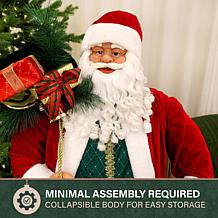 Fraser Hill Farm 4.9-Ft. Fancy Animated Musical Dancing Santa Claus...