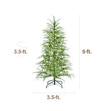 Fraser Hill Farm 5-Ft. Alpine Cedar Pre-Lit Artificial Christmas Tr...