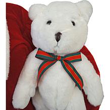 Fraser Hill Farm 58-In. African American Santa W/ Sack and Teddy Bear