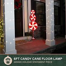 Fraser Hill Farm 6-Ft. Stacked Candy Musical Floor Lamp with 180 LE...