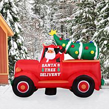 Fraser Hill Farm 6 ft. Tall Pre-Lit Inflatable Christmas Pickup Truck