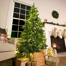 Fraser Hill Farm 6.3-F Celebration Pine Artificial Christmas Tree w...