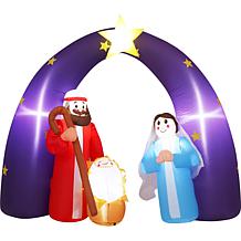 Fraser Hill Farm 7 Ft. Pre-Lit Inflatable Nativity Scene
