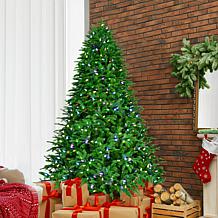 Fraser Hill Farm 7.5-ft. Jingle Pine Christmas Tree with Lights