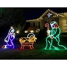 Fraser Hill Farm Christmas Giant Outdoor Lights 4-piece Nativity Set