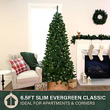 Fraser Hill Farm Evergreen Classic 6.5-Ft. Slim Artificial Christma...