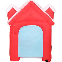 Fraser Hill Farms 7 Ft. Tall Pre-Lit Inflatable Santa's Kitchen